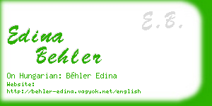 edina behler business card